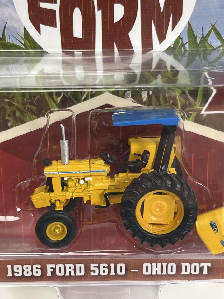 Ford 5610 1986 Ohio DOT Down On The Farm Échelle 1:64 Greenlight 48020DD B24 - Photo 2/4