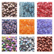 Matubo Ginko™ Pressed Beads Preciosa Ornela Czech Glass 7.5mm Size 22g Tube