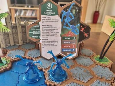 Heroscape Wasserelementare Custom Einheit und Karte
