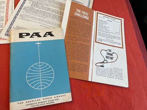 Pan American Airways executive emp. docs.+ maintenance booklet/retirement dinner - Picture 5 of 5