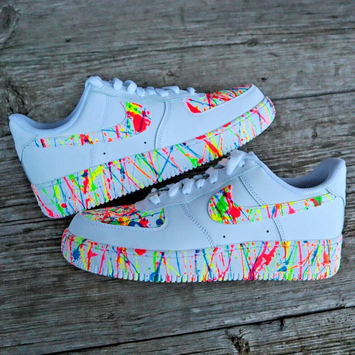 Nike Air Force 1 Custom "Explosive Neon" Splatter