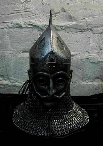 Medieval Knight Mask Ottoman Empire helmet 16Ga full face helmet With chainmail - Picture 2 of 6