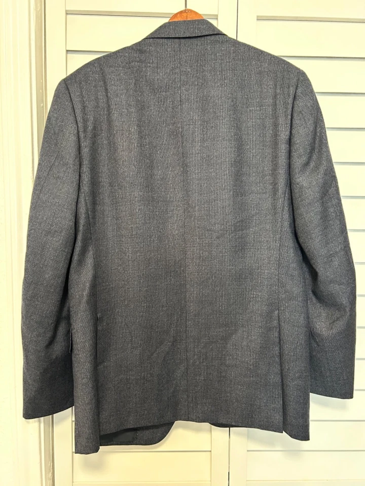 Givenchy Men EUC recent blue black double vent blazer sport coat jacket 52 40S - Image 3 of 4