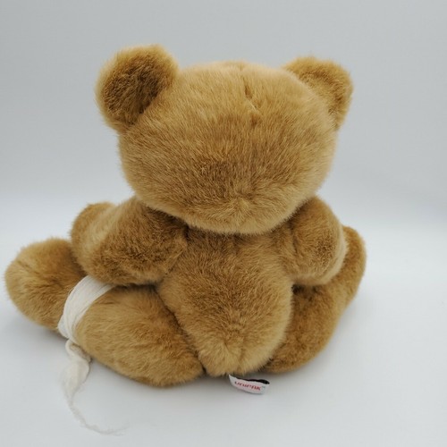 Vintage Unipak Teddy Bear Plush Stuffed Animal Jointed 1990 black eye bandage - Picture 5 of 9