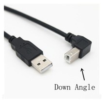 USB 2.0 A Male to USB B Male 90 Degree Down Angle Printer Scanner Cable
