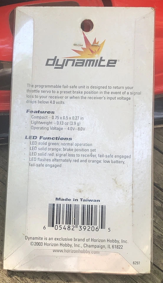 Dynamite 2553 Race Guard Micro Fail-Safe Unit DYN2553 NEW OLD STOCK Made Taiwan - Image 2 of 3