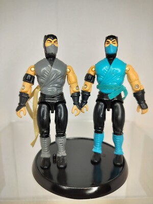 VTG 1994 HASBRO GI JOE/Mortal Kombat Smoke & Subzero Lot AS-IS