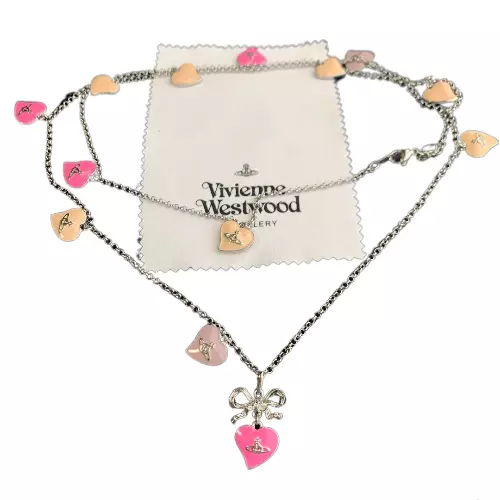 Long pink necklace deals