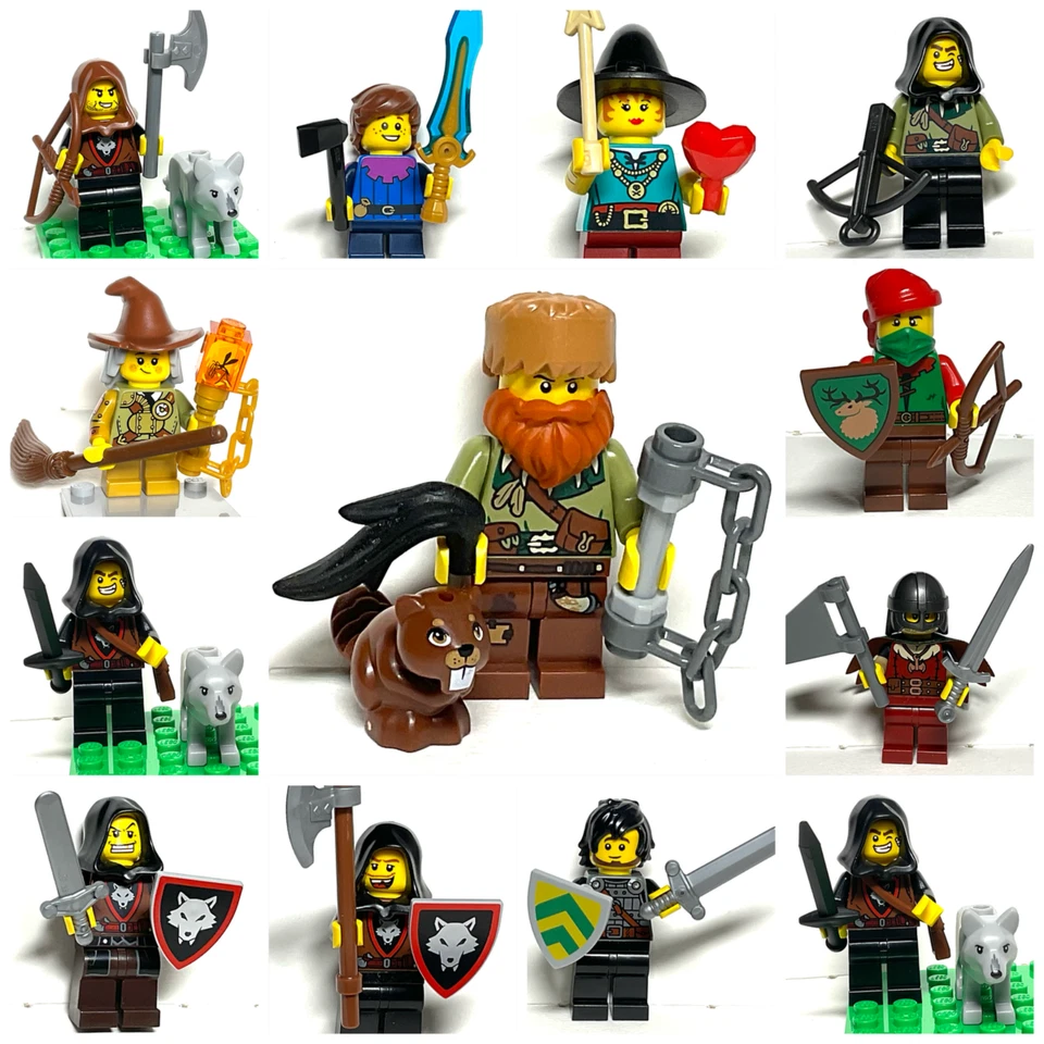Custom LEGO Medieval Village Castle Minifigures – Peasants, Merchants, Craftsmen - Image 3 of 4