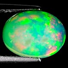 1.53 Ct Natural Ethiopian Cabochon Opal Gemstone Multi Color Oval Cut — photo 1