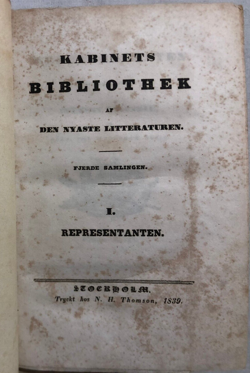 Raro Antico Libro Kabinets bibliothek af den nyaste litteraturen