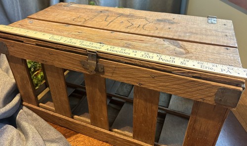 EXCELLENT CONDITION Antique- Primitive Slatted Wood Berry Crate Box, Rustic FARM - Picture 3 of 6