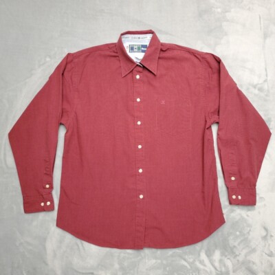 VTG Cowboy Equipment 4HER Shirt Womens Large Red Western Ranch Rodeo Made in USA