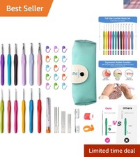 Complete 12-Size Ergonomic Crochet Hook Set - Ideal for Beginners and Travelers