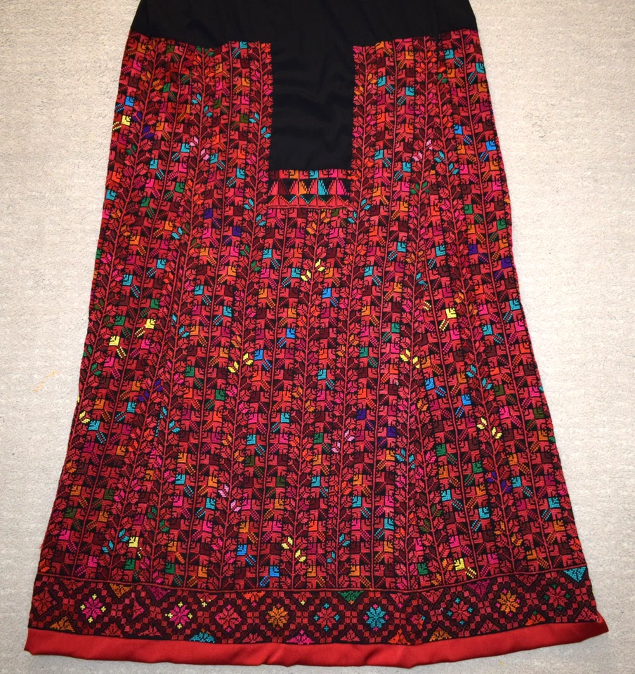 Vestido beduino Tatreez Thobe bordado a mano palestino-étnico maxi caftán - Imagen 4 de 4