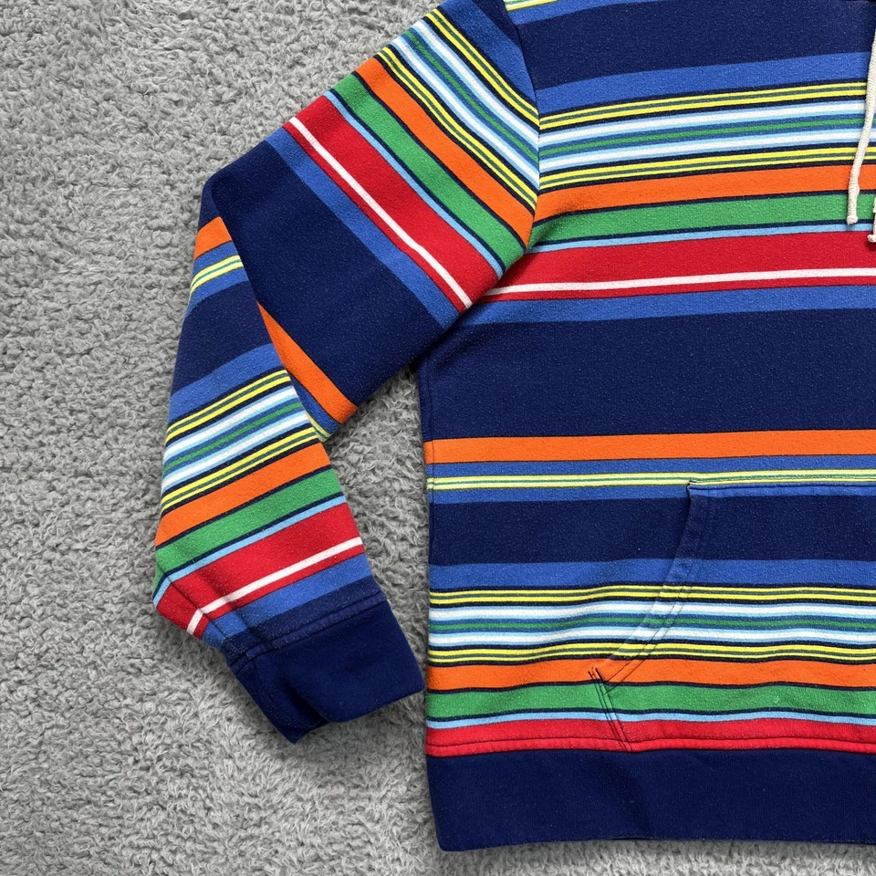 Polo Ralph Lauren Sudadera con Capucha Para Hombre Grande Azul Marino Multicolor Rayas Canguro Bolsillo Foto 4 de 4