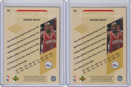 1995-96 Upper Deck Electric Court #165 ART w/base card - Picture 2 of 4