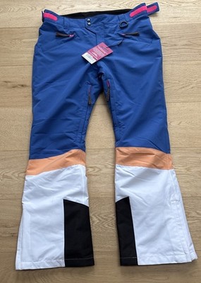 OOSC 1080 Women s Blue Peach and White Ski Pants Trousers Size L BNWT