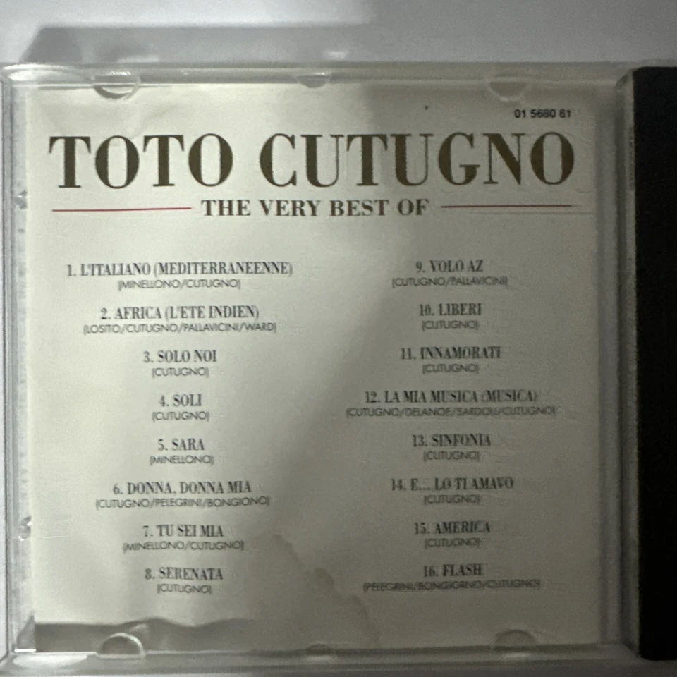 Toto Cutugno The Best of Toto Cutugno (CD, 2007) TreColori Media, VG+ - Image 3 of 4