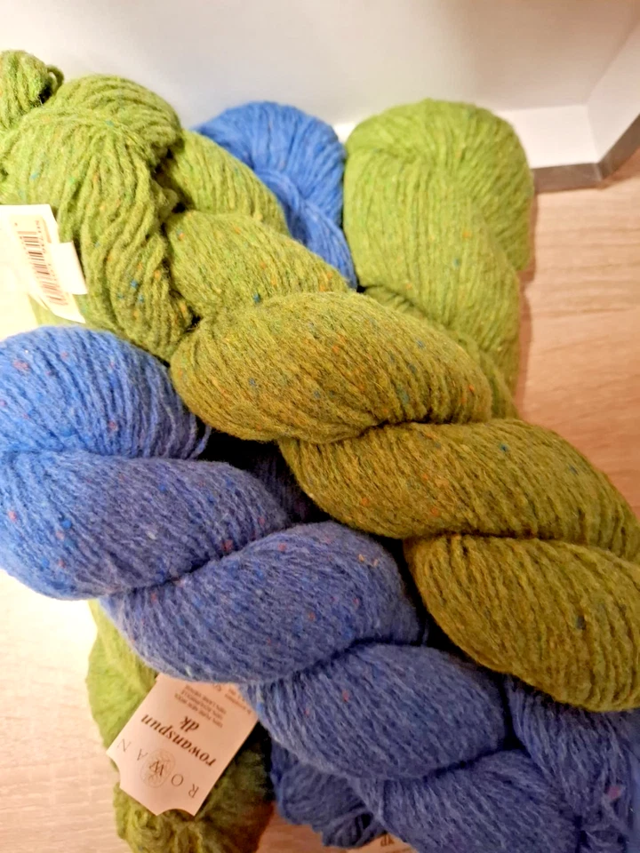 vintage ROWAN Rowanspun DK Tweed 5x50g Strang  100% superweiche Schurwolle - Bild 2 von 2