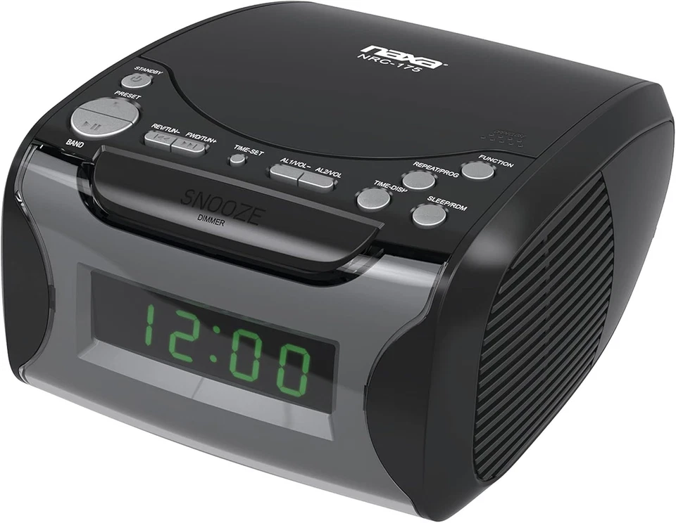 LED Display Alarm Clock Radio with Stereo Speakers - Image 3 of 4