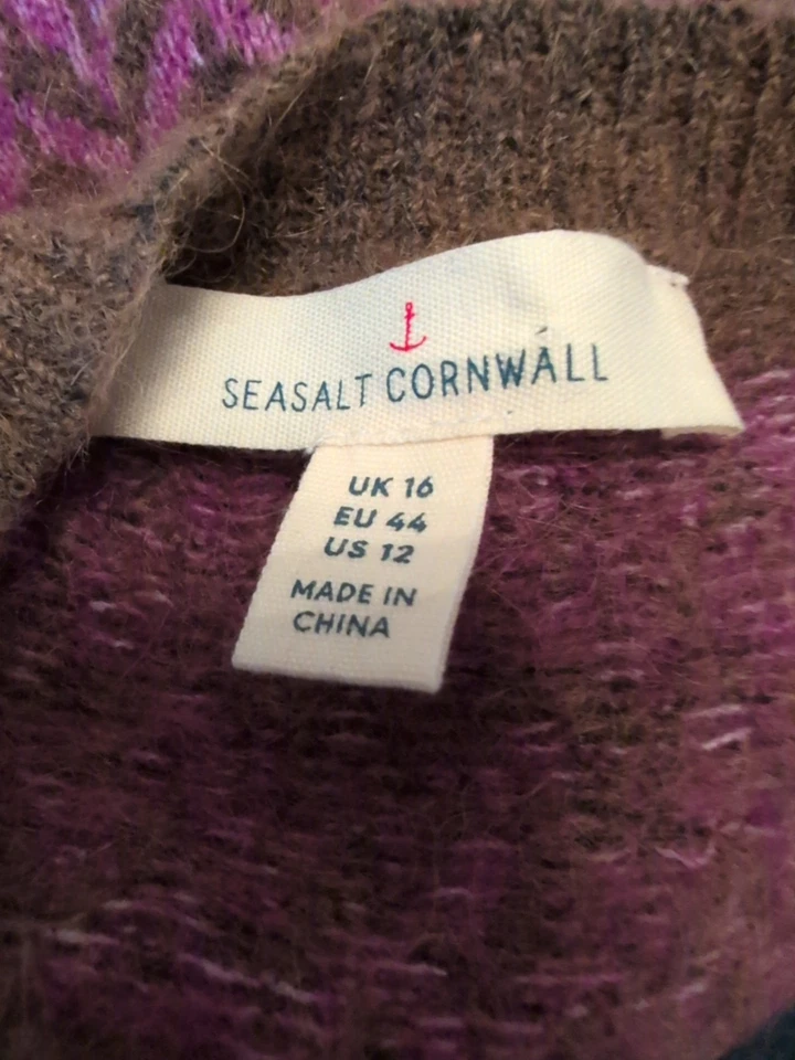 Seasalt Cornwall Spruce First Mohair Jumper Size 16 - Image 3 of 4