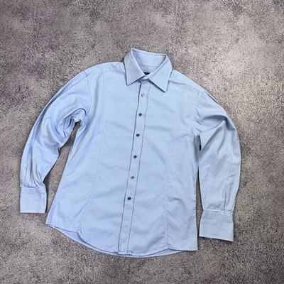 gucci blue dress shirt VINTAGE GUCCI by TOM FORD DRESS SHIRT BLUE SIZE 43/17 XL