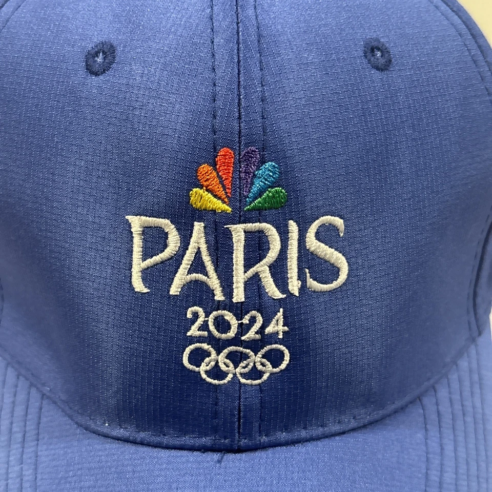 2024 NBC París Equipo Olímpico EE. UU. Equipo Ropa Ajustable Azul Cielo Gorra Papá Foto 4 de 4