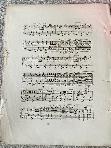 1868 POLONAISE Antique Sheet Music for PIANO by Stephen A. Emery Op. 17 - Picture 4 of 5