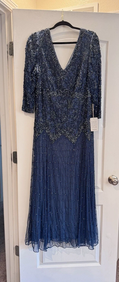 pisarro nights beaded tiered shift dress Pisarro Nights Beaded Tiered Shift Dress-6-$218 MSRP