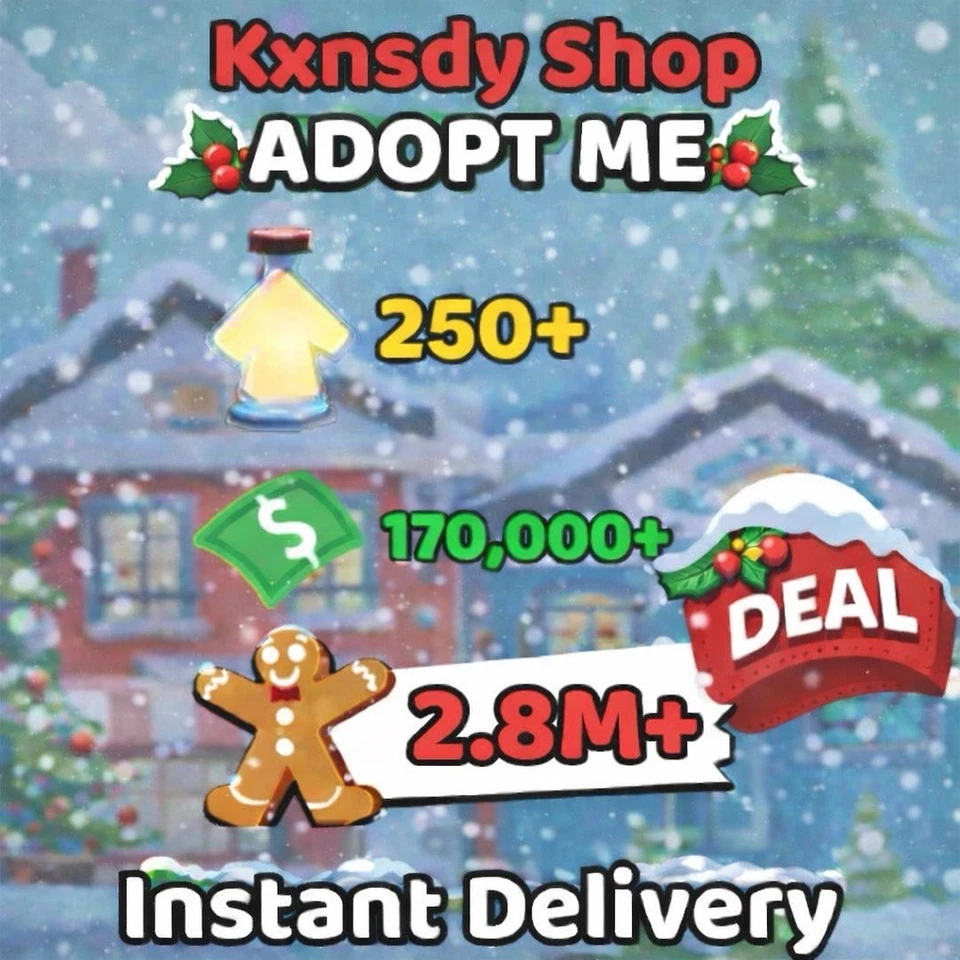 Adopt Me - 250+ Pots 2.8M+ Gingerbread 170K+ Bucks