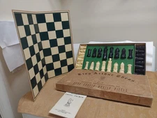 King Arthur Chess Set Complete Vintage Drueke & Sons Genuine Repro Board Boxed