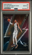 2023 Panini Select Thunder Lane #5 Victor Wembanyama ROOKIE RC PSA 10