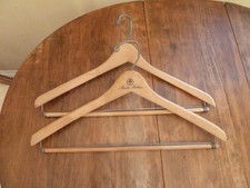 Vintage 2 Wood Hangers -BROOKS BROTHERS Suit Jacket Pants  Plus Unlabeled One
