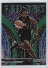 2022 Panini Prizm WNBA Fireworks Green Prizm Jewell Loyd #12 02v3