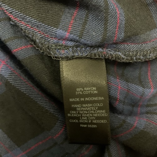 Camicia Express manica lunga/3/4 bottoni nero blu a quadri donna taglia S - Foto 7 di 8
