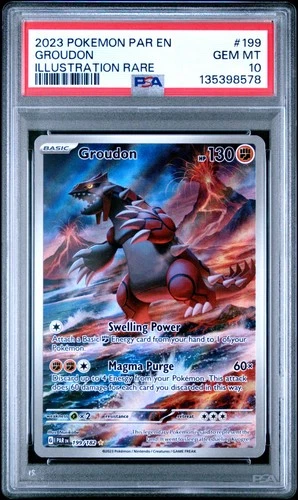2023 Pokemon Paradox Rift Groudon #199 GEM MT PSA 10 Illustration Rare