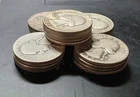 25 SILVER QUARTERS 90% SILVER MIXED DATES BELOW SPOT ON BUY IT NOW!!!