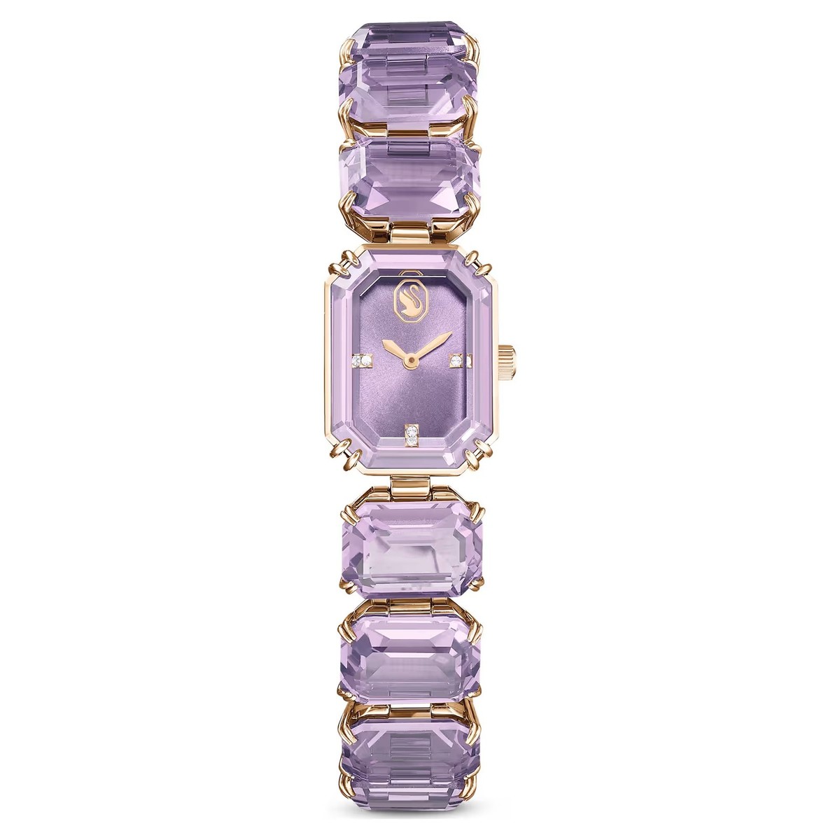 Swarovski Millenia Watch, Octagon Cut Bracelet, Purple, Champagne