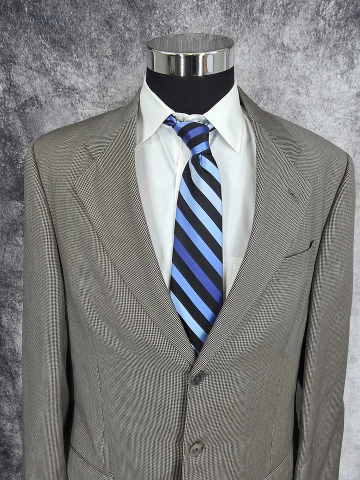 Jaqueta Jack Victor Blazer Masculina 42 Lã Cinza 3 Botões Casaco Esportivo - Imagem 3 de 4