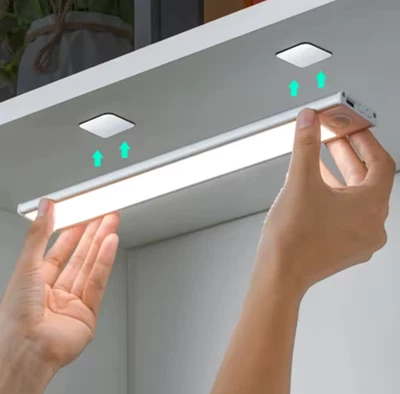 LED capteur de mouvement lumière sans fil USB pour armoires de cuisine - Photo 1/4