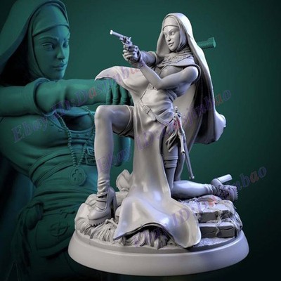 Sister Nun Gunner 1/10 1/6 1/4 1/3 1/2 3D Print Model Kit Unpainted Unassembled