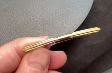 Vintage SWANK Gold Plate Collar Stay Holder Clip Pat. No. 75818 B&W Plate