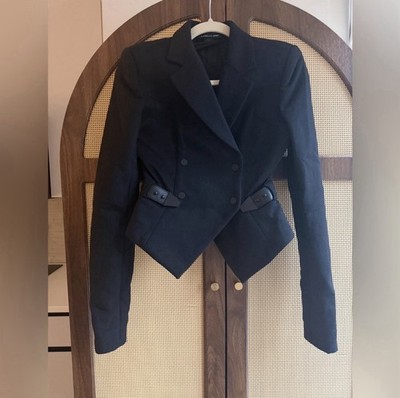 Alexander wang Cropped Black Tailored Blazer