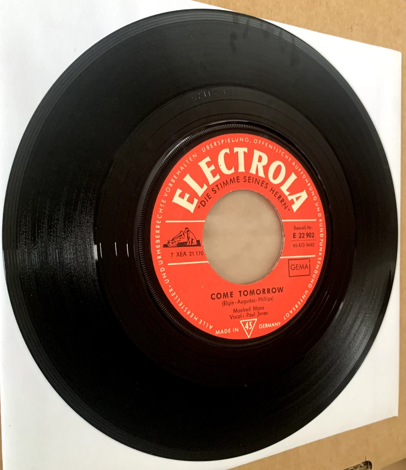 Manfred Mann: Come tomorrow/What did I do wrong?, Electrola 1965 - Bild 3 von 4