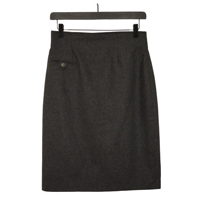 Women Marella Skirt Grey Wool Made In Italy Size M IT42 F38 US8 GB10 W28 XME523