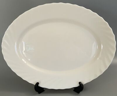 Arcopal France TRIANON 10½  x 13   Large Swirl Serving Plate /Platter