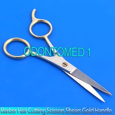 Hair Cutting Scissors Barber Shears - ICE Tempered Size 6.5" GOLD HANDLE