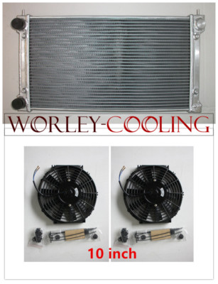 Aluminum Radiator and fans for VW GOLF MK1 MK2 GTI/SCIROCCO 1.6 1.8 8V MT DPI837