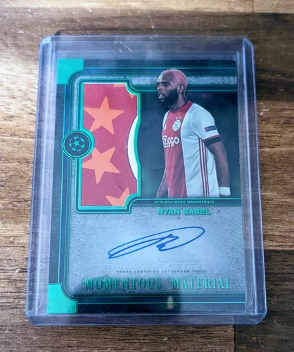2019-20 Topps Museum UEFA CL Emerald Jumbo Patch Auto 1/1 Ryan Babel Ajax